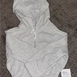 lululemon athletica Gray scuba full zip cropped hoodie